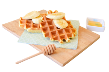 Soymilk waffle with banana